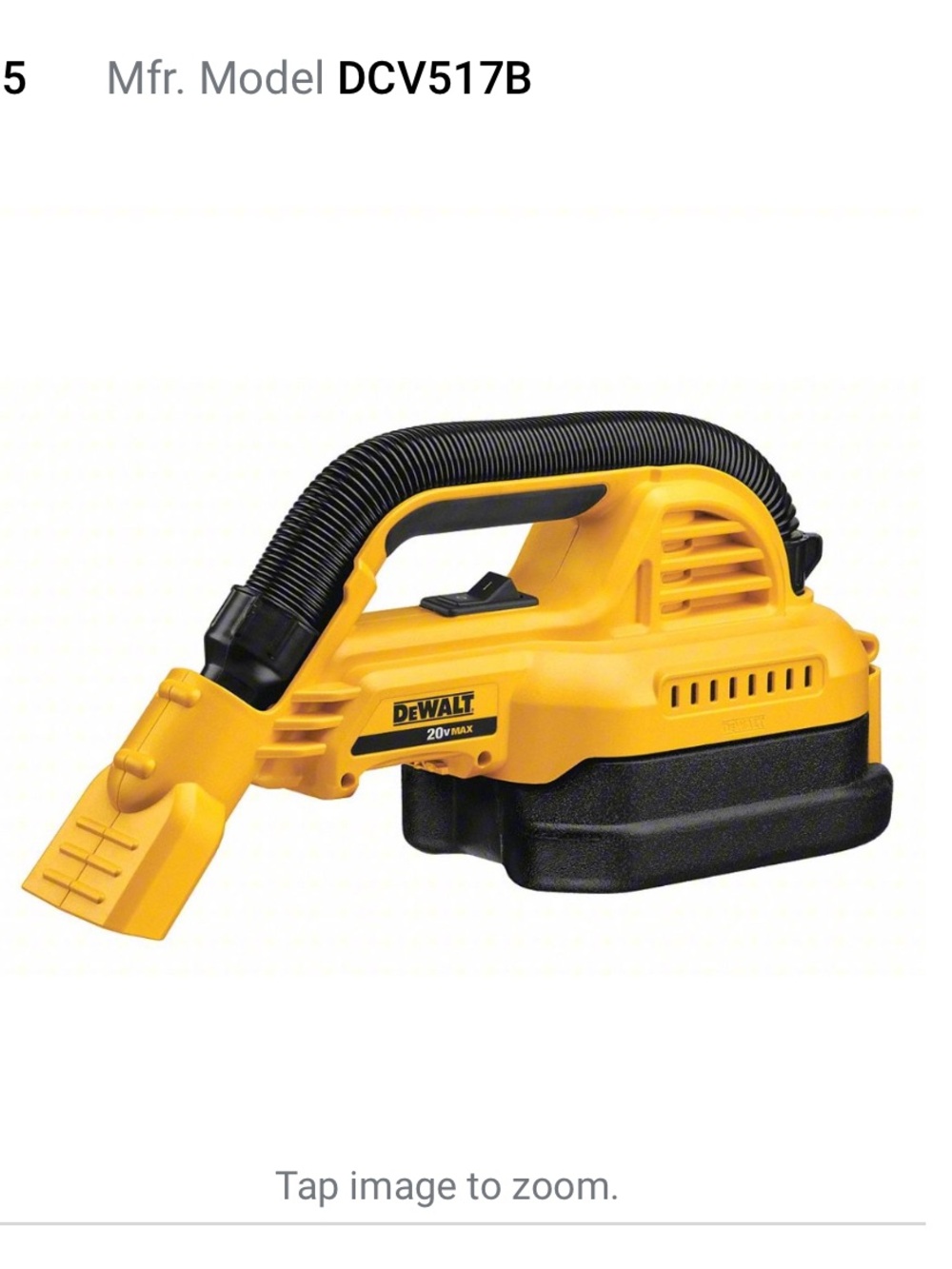 DeWalt 20V Max Portable Handheld Vacuum